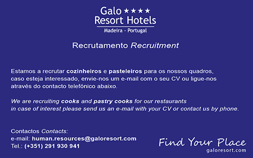 Anúncio de Emprego Galo Resort Hotel
